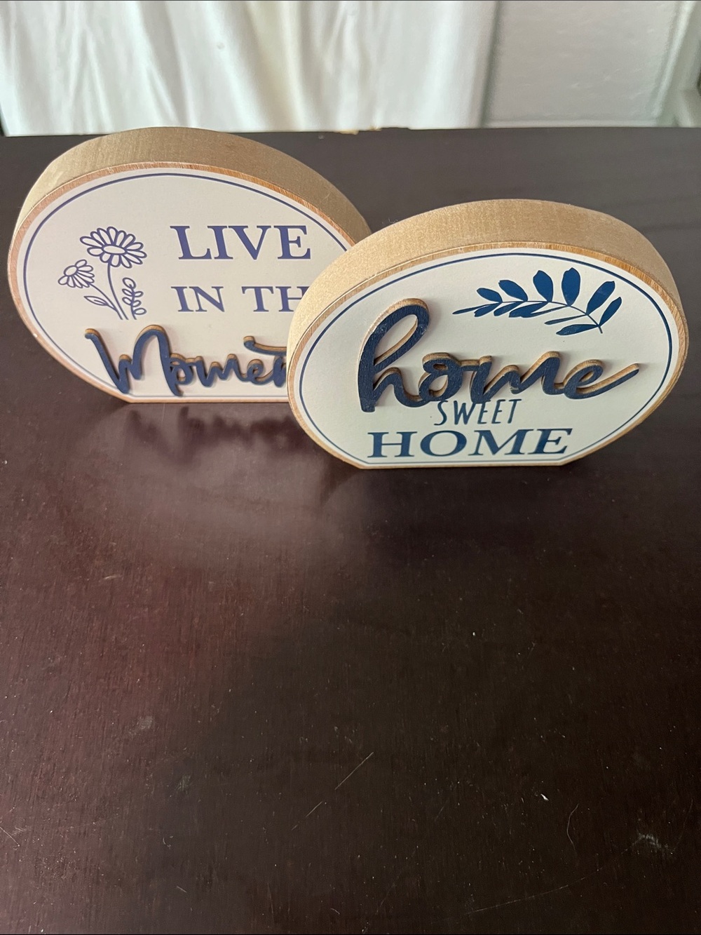 Live in the Moment & Home Sweet Home Round Signs - Picture 3 of 4